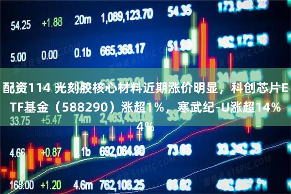 配资114 光刻胶核心材料近期涨价明显，科创芯片ETF基金（588290）涨超1%，寒武纪-U涨超14%